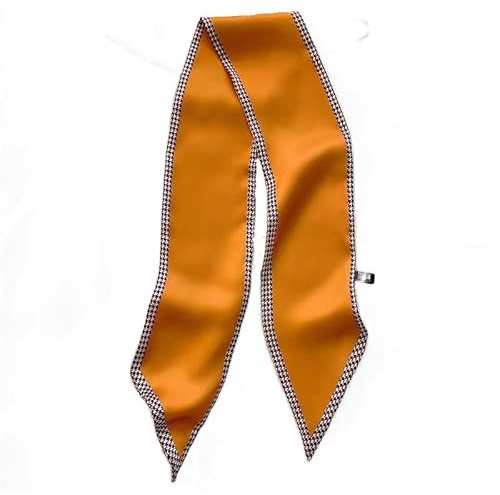 GIMIRO Satin Seidenschal 148 x 13,5 cm Krawatte Double Layer Bund für Blazer, Mantel, Kleid
