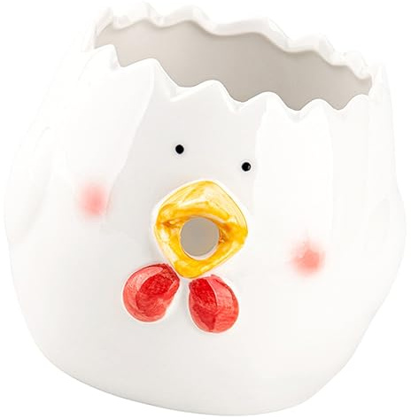 Mikinona Keramik Eiertrenner Küchenutensil Cartoon Huhn Eiweiß Trenner Eigelbfilter Spülmaschinenfest für Backen und Kochen