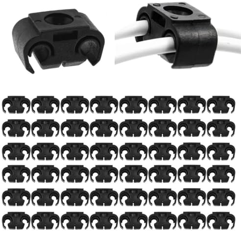 Yuiturt 50 Stück Auto Bremsleitung Clip Bremsleitung Halter, Schwarzer Kunststoff Doppelclip für Bremsschlauch für Befestigung Fahrzeugleitungen 811611797
