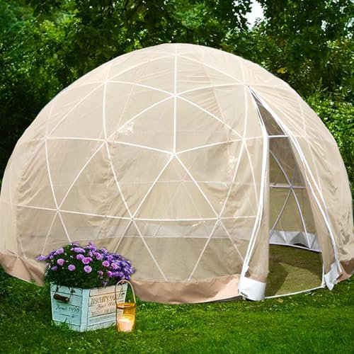 Gartenkuppel-Iglu Für 4–8 Personen, Wetterfestes, Durchsichtiges Kuppelhaus, Verbessertes Geodätisches Kuppelgewächshaus Für Partys, Hinterhof, Sternenbeobachtung,Gauze-9.5ft