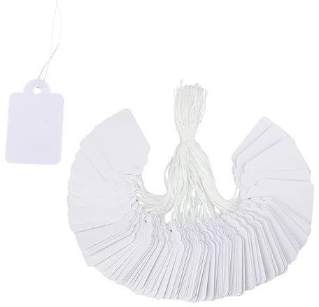 500 STK Preisschilder, 30x48mm Kraftpapier Preisschilder Kann für flohmarkt, Modeschmuck und Erinnerungsschilder verwendet werden