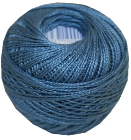 PERLOVKA Kreuzstichgarn Baumwolle Perlgarn 10g 85m blau (5872)