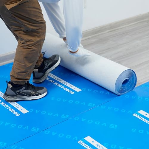 39 x 100'Heavy-Duty Temporary Floor Protection Roll Construction & Renovation for Tile Protectors for Hardwood Floors Tairs Carpet Paint Proof Painting Flooring Protection Film Covering Longtime