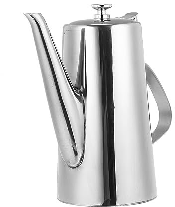 MAGICLULU Recipiente Para Aceite De Cocina 1.5l Acero Inoxidable Largo Botella Para Salsa De Soja y Condimentos Líquidos Para Uso Cocina y Restaurante