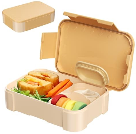 Zeripikfoasp Porta Pranzo 900ML, Lunch Box Cachi Portapranzo Senza BPA Schiscetta Pranzo con Scomparti, Bento Box Adatta al Microonde e Lavabile in Lavastoviglie, per Scuola, Ufficio, Picnic