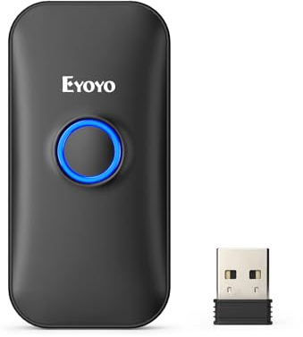 Eyoyo 3-in-1 Mini 1D Bluetooth Barcode Reader, Bluetooth & USB Wired & 2.4G Wireless Barcode Scanner Portable Bar Code Scanning Arbeit mit Windows, Android, iOS, Tablets oder Computer