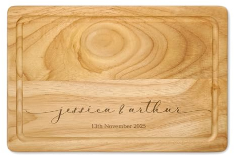 Personalised Name Engraved Small Wooden Chopping Board Cheese Board Serving Board Cutting Novelty Gift Birthday Christmas Housewarming Wedding