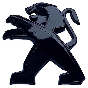 AIMXGBPS Pegatina con Emblema Metal 3D para Parachoques Delantero Maletero Coche, Accesorio Decorativo Exterior para Peugeot 207 307 107 407 507 508 408 308 206 406 1008 5008 3008,Normal-Schwarz
