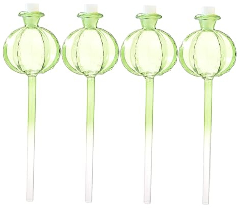 Homoyoyo Lot de 4 Globes D’arrosage Automatique en Verre pour Plantes D’intérieur et Jardin, Système Goutte à Goutte Cactus, Outil D’Irrigation Pratique et Décoratif pour Pots