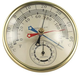 Homeponnew Gartenthermometer Hygrometer, Innen Außen Luftfeuchtigkeitsmesser mit Max/Min-Temperaturanzeige, Regendicht für Gewächshaus, Schuppen und Haus