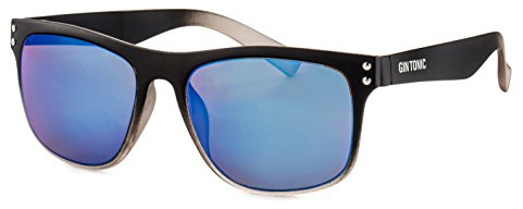 Gin Tonic Eckige Herren Sonnenbrille/Leichte Sonnenbrille mit verspiegelten Gläsern im sportlichen Design