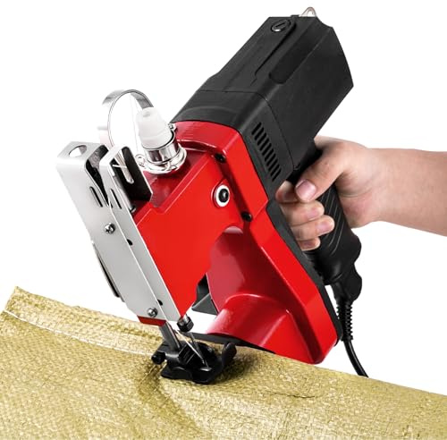 MXBAOHENG Borsa elettrica per macchina da cucire Portatile Sacchetto di chiusura per sacchetti di sacco/tessuto/riso/carta/sacchetti di plastica GK9-890 (rosso)