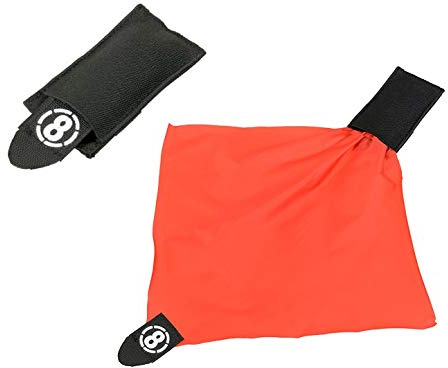 KOSxBO® Airsoft Deathrag - Taktische Molle Weste - Softair Hittuch - Warnweste - Hit Tuch - Tasche schwarz - orange Softair Zubehör Ausrüstung Airsoft