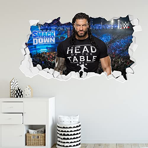 Beautiful Game WWE Wandaufkleber – Roman Reigns zertrümmerte Vinyl-Aufkleber für Kinder, 180 cm