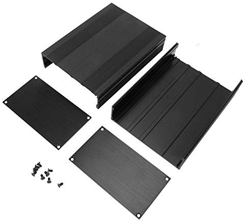 Aluminum Enclosure Case, Aluminum Project Box Electronic Enclosure Case, DIY Electronic Amplifier Printed Circuit Board Instrument Box, 82.2 x 145 x 200mm
