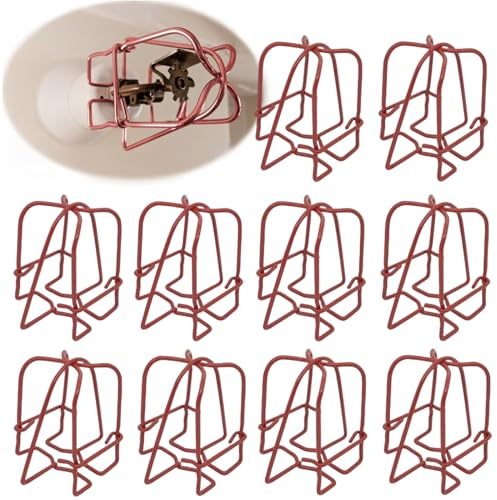 Happy Tree Kopfschutz für 1,27 cm IPS-Anhänger und aufrechter und horizontaler Seitenwandkopf, Doppelhaken, Rot, 10 Stück