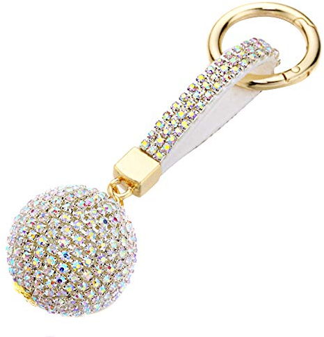 Bling Bling Schlüsselanhänger,MoreChioce Auto Schlüsselbund Glitzer Schlüsselhalter Strass Schlüsselring Schlüssel Organizer mit Kristall Anhänger für Frauen Handtasche,AB Muster