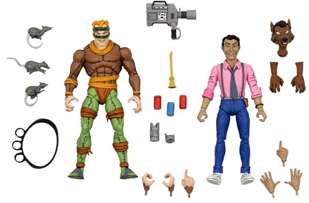 NECA Teenage Mutant Ninja Turtles Actionfiguren Doppelpack Rat King & Vernon 18 cm