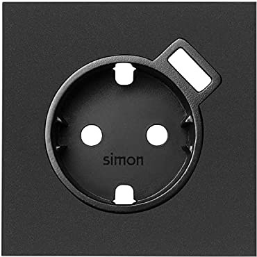 Tapa para base de enchufe Schuko con cargador USB integrado, serie 100, 2,5 x 7,5 x 7,5 centímetros, color negro (referencia: 10000049-238)
