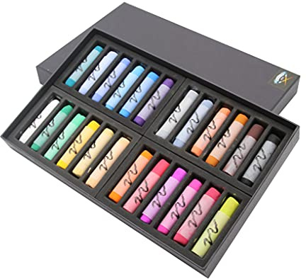 Paintersisters Soft-Pastell Handmade im 24er-Set, Handgemachte Pastellkreide, Handgerollte Softpastelle