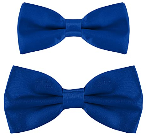 DonDon Ensemble de nœuds papillon père-fils en look partenaire, déjà attaché et ajustable