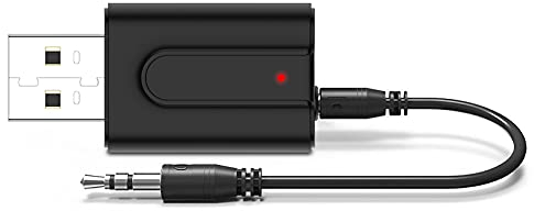 Wodgreat Adaptador Bluetooth 5.0 2 en 1 Receptor Bluetooth y Transmisor Bluetooth con Audio Inalámbrico 3.5MM para PC/TV/Coche/Radio/Auriculares/Altavoces