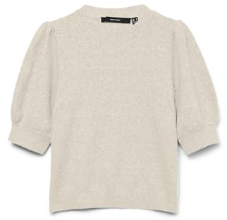 Vero Moda Jersey de Punto para Mujer, Abedul/Detalle: Melange, M