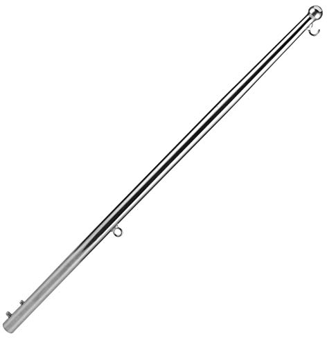 Leapiture 610MM Flag Pole Holder 304 Stainless Steel Boat Flag Pole Marine Yacht Rail Mount Flag Staff Holder