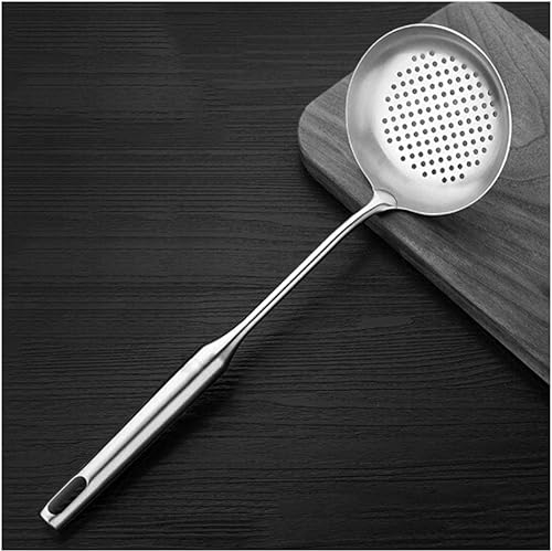 Colador de cocina de acero inoxidable, colador, tamices de malla y coladores Colador Malla de filtro fino Filtro de acero inoxidable Espumadera Colador doméstico Cuchara de pesca Colador grande integr