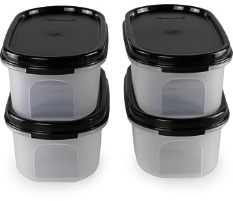 Tupperware Eidgenossen Set 4x 500ml schwarz OHNE Schütte Modular(ink. Kaffeemaß)