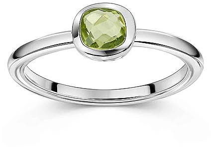 MATERIA by Matthias Wagner Quadratischer Edelstein Ring Silber 925 für Damen