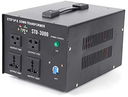 HarBin-Star Convertisseur de tension 220 V vers 110 V Transformateur toroïdal 3000 W Entrée : 110 V ou 220 V / Sortie : 110 V et 220 V