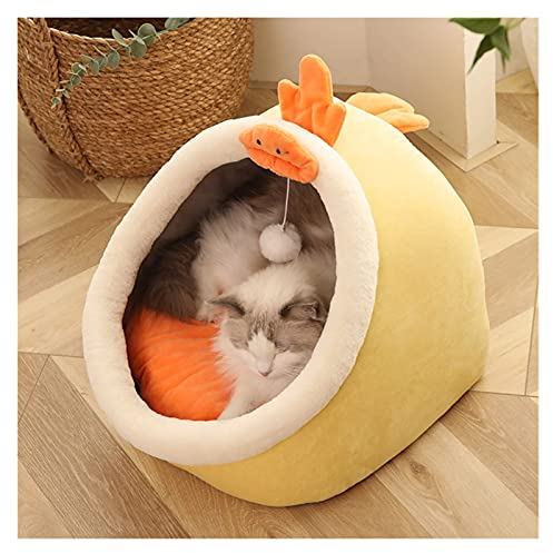 ALEjon Hunde- und Katzen-Haustierunterlage, süßes Katzenbett, Warmer Haustierkorb, gemütliches Kätzchen-Liegekissen, Katzenhaus-Zelt, sehr weich, kleine Hundematte, Tasche für waschbare Höhle,