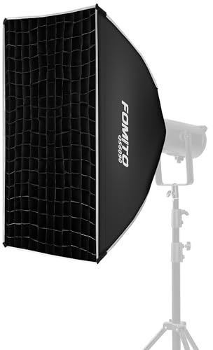 Light Box 23.6 x 35.4 Quick Release Strip Softbox 60x90cm with Beam Grid, Lighting Modifiers Light Shaping Tools for Godox SL-60W SL150W II FV150 AD300PRO AD400PRO AD600BM VL150 VL300 Studio Light