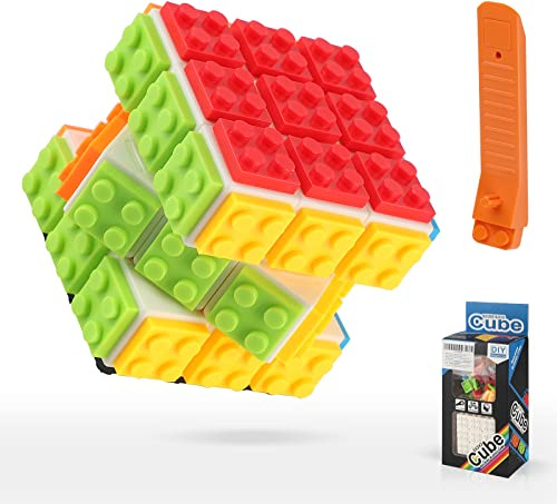 CPROSP Würfel Puzzle Cube 3x3, Zauberwürfel Cube Brick mit Disassembler für Anfänger und Sammler, Weiß