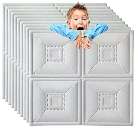 Papier peint brique blanche à décoller et coller pour cuisine, carrelage de plafond autocollant, style moderne, revêtement mural en mousse 3D, décoration de fond (20 pièces)