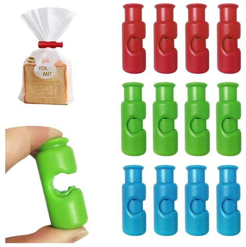 HINNVCL Bag Clips Chip Clips Bag Clips Food Clips, 2024 New Squeeze Clips for Chips and Other Food Bags, Grip Sticks Bag Sealers, Snack Bread Closure Clip, Plastic Sealing Clip for Bread