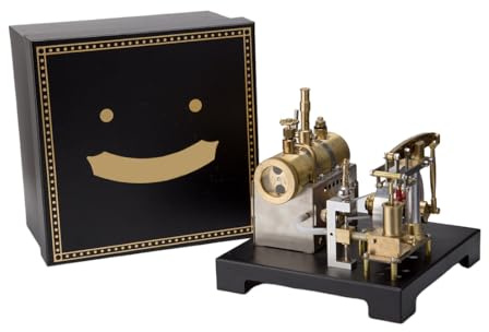 BuildCubes Kit de construcción de máquina de vapor, modelo de máquina de vapor estacionaria con caldera horizontal, kit educativo científico para adultos y jóvenes a partir de 16 años