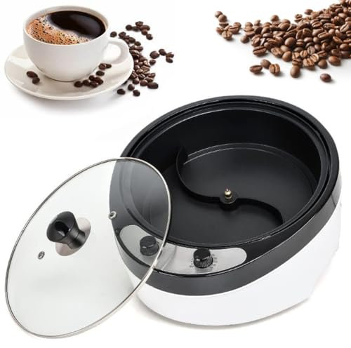Tostador Eléctrico De Granos De Café, Diseño De Superficie Inclinada De 45°, Tostadora De Café De 800 G, con Interior Antiadherente, Temperatura Ajustable De 0-240 ℃, Tostar Granos De Café, Nueces