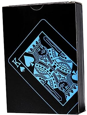 JUMPLAWN Spielkarten Set Aus Wasserdichtem PVC Robuste Poker-Spielkarten Mit Wiederverwendbarer Papierbox Für Unterhaltungsporp