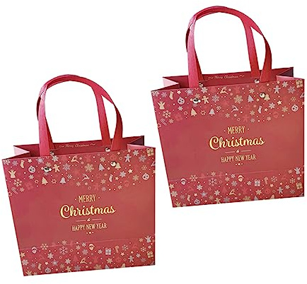 SEWOART 2stücke Weihnachtsgeschenktüten Party Geschenktüten Geschenkbeutel Für Junge Mädchen Snacks Süßigkeiten Spielzeug Lagerung Beutel Goody Bags Verpackungstüten Aufbewahrungstaschen