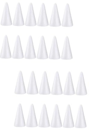 VILLCASE 2 Sätze Schaumkegel Basteln Für Bastelmaterial Für Toys Kegelförmige Schäume Weihnachtskegel Weihnachtsbaumkegel Selber Machen DIY Bastelkegel Weiß 30 Stück * 2