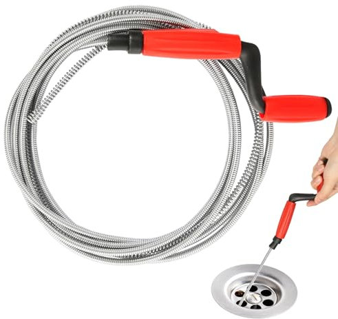 Rohrreinigungsspirale Abflussreiniger 5m x 6mm Spirale Abfluss Rohrreinigung Universal Spirale Abflussspirale Rohrreiniger Spirale für Hartnäckige Verstopfungen