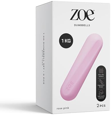 zoe Hantel-Set, 2 Stück, Rosé und Mintgrün, Ergonomisches Design