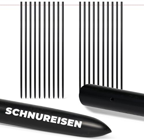 Novatool Sparset 20x Schnureisen Ø16 x 1000mm, Schnurnägel Schnurnagel Erdnägel für Richtschnur, Richtschnurhalter Erdnagel Eisenstange Pflasternagel Erdungsstange Stab Rankhilfe Nivellierstaange
