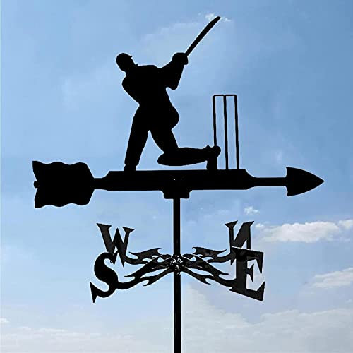 CLRAWSHB Girouette en métal avec Silhouettes décoratives, girouette de Jardin, Piquet, indicateur de Direction du Vent, Outil de Mesure, Montage sur Toit de Jardin
