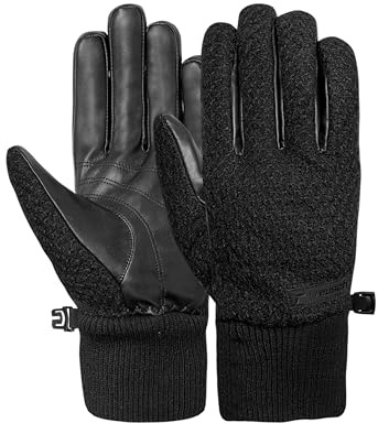 Reusch Kalmar Touch-TEC Unisex Alltagshandschuhe – Outdoorhandschuhe für Damen & Herren mit Wollanteil, veganes Leder, Touchscreen-Funktion, Tight Cuff, weich & warm für Stadt & Freizeit