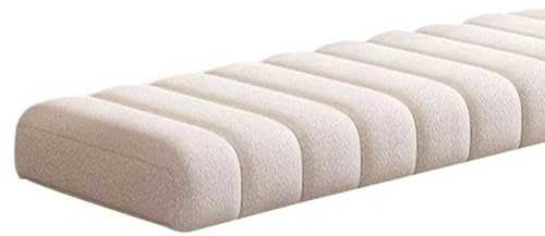 Genérico Cojín para Banco De Exterior/Interior De 120/150/90/80/100cm,Cojín Antideslizante para Banco De 2/3 Plazas,Cojín para Ventanal con Cremallera,para Jardín,Patio,Porche,Blanca,40x150CM