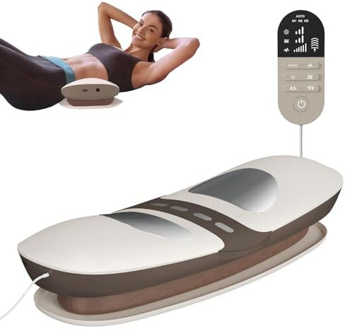 Elektrischer Rückenmassagegerät, 4 in 1 Kabelloses Rückenstrecker mit EMS Elektrotherapie, Hotpacks, Vibration und Airbag Traktion, 3 Stufige Einstellung Lendenwirbel Traktionsmassagegerät für Zuhause