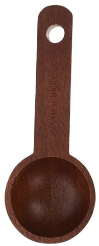 BIUDECO Cuchara Medidora de Café de Madera Negra de Nogal, 10 Ml, Pala Multifunción para Granos, Polvo y Té, Utensilio Práctico para Cocina y Hogar